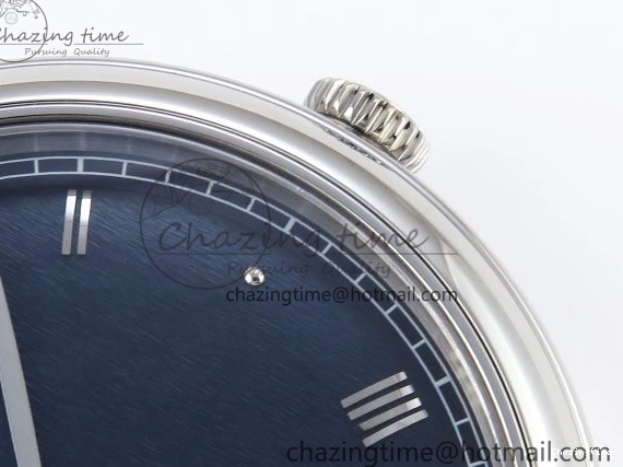 0208 Soft De Ville Date SS MKF 1:1 Best Edition Blue Dial Roman Marker on Black Leather Strap A 7745